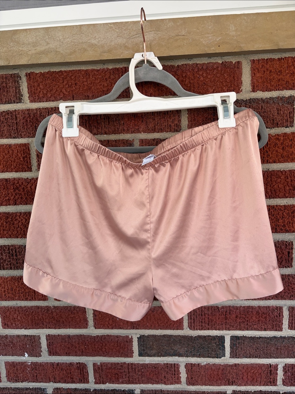 stars above Blush Pink Satin Sleep Shorts